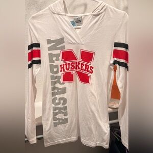 New w/ tags Nebraska long sleeve with hood